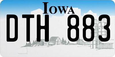 IA license plate DTH883