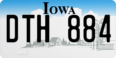 IA license plate DTH884