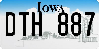 IA license plate DTH887