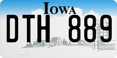 IA license plate DTH889