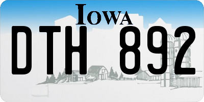 IA license plate DTH892