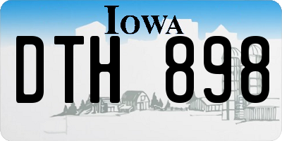 IA license plate DTH898