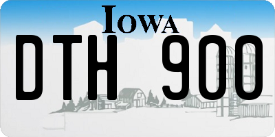IA license plate DTH900