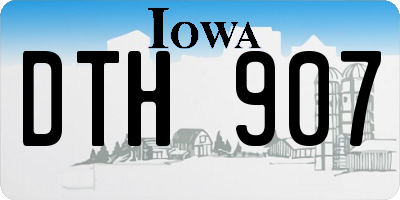 IA license plate DTH907