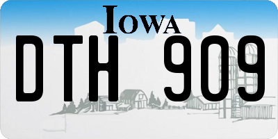IA license plate DTH909