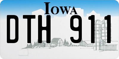 IA license plate DTH911