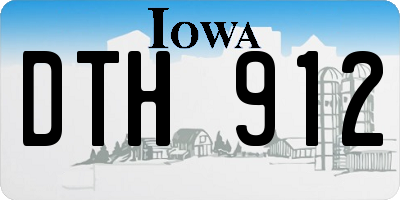 IA license plate DTH912