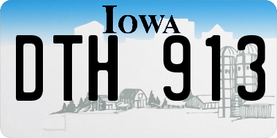 IA license plate DTH913