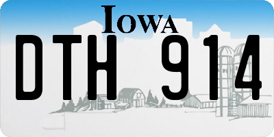 IA license plate DTH914