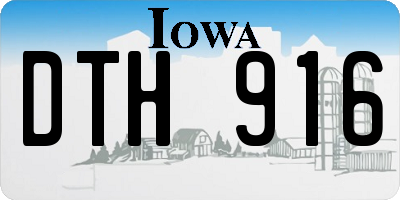 IA license plate DTH916
