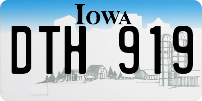 IA license plate DTH919