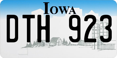 IA license plate DTH923