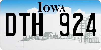 IA license plate DTH924