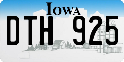 IA license plate DTH925