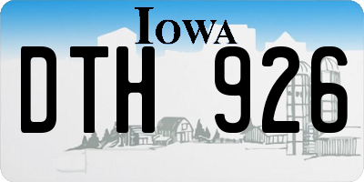 IA license plate DTH926