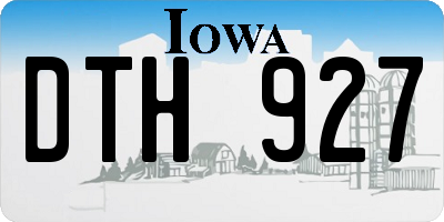 IA license plate DTH927