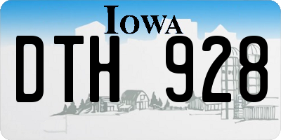 IA license plate DTH928