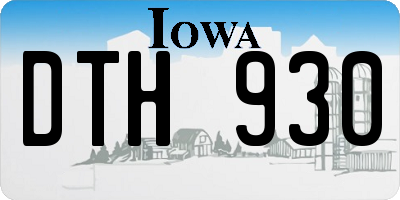 IA license plate DTH930