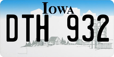 IA license plate DTH932