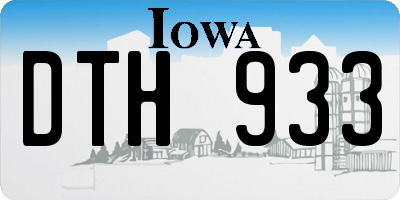 IA license plate DTH933