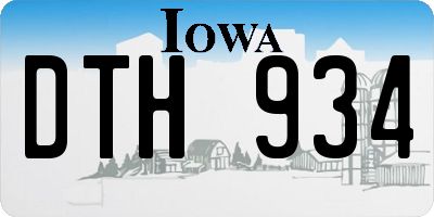 IA license plate DTH934