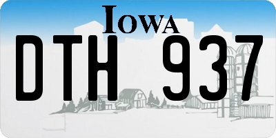 IA license plate DTH937