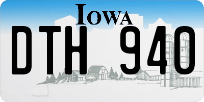 IA license plate DTH940