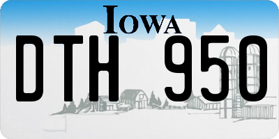 IA license plate DTH950