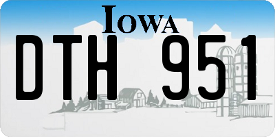 IA license plate DTH951