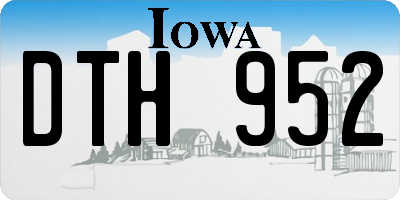 IA license plate DTH952