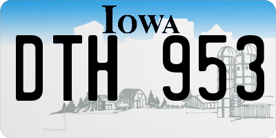 IA license plate DTH953
