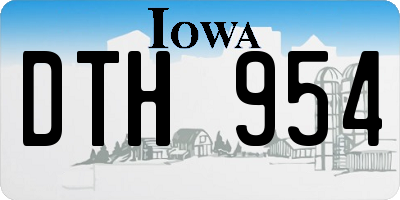 IA license plate DTH954