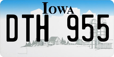 IA license plate DTH955