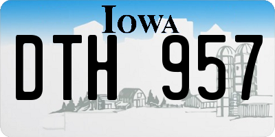 IA license plate DTH957