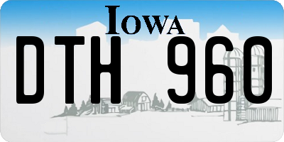 IA license plate DTH960