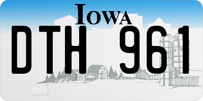 IA license plate DTH961