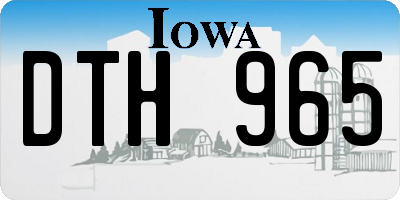IA license plate DTH965
