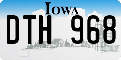 IA license plate DTH968