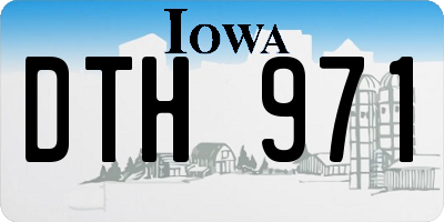 IA license plate DTH971
