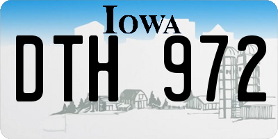 IA license plate DTH972