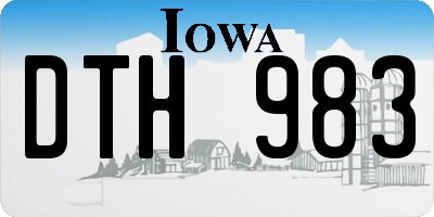 IA license plate DTH983