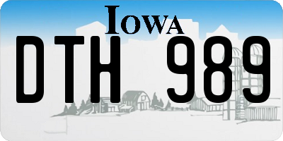 IA license plate DTH989
