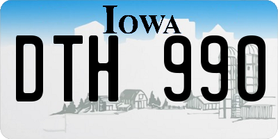 IA license plate DTH990