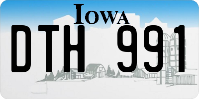 IA license plate DTH991