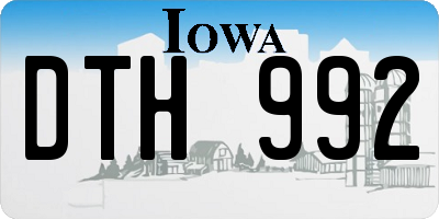 IA license plate DTH992