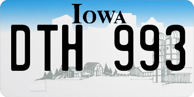 IA license plate DTH993