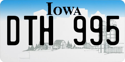 IA license plate DTH995