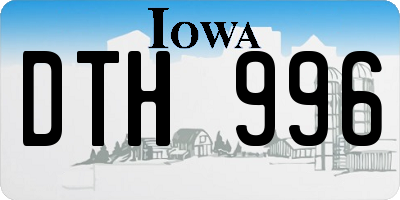 IA license plate DTH996