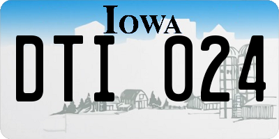 IA license plate DTI024
