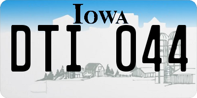 IA license plate DTI044